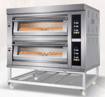 Pizza de cuisson 6.6KW de gâteau de pain du four 380v de gaz électrique commercial