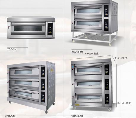 Pizza de cuisson 6.6KW de gâteau de pain du four 380v de gaz électrique commercial