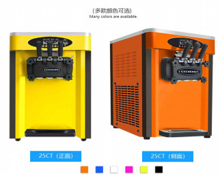 Double machine de crème glacée de compresseur préréfrigérant 220v 50 - 60hz 1800W