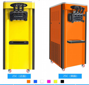 Double machine de crème glacée de compresseur préréfrigérant 220v 50 - 60hz 1800W