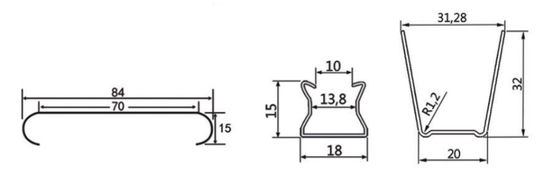 Feuille de serrure de conseil de publicité de C84 Gray Keel Roll Forming Machine For