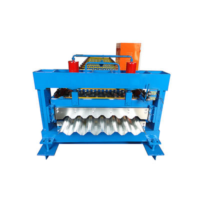 Petit pain bleu de tôle de toit formant la coupe hydraulique des machines 15m/min