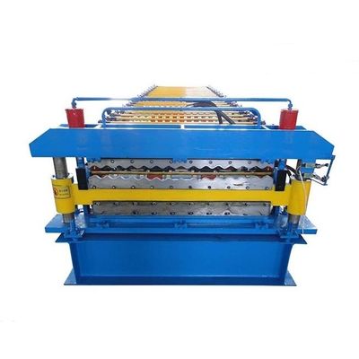 petit pain en acier de la couleur 15m/min formant la feuille ondulée de toit de machine