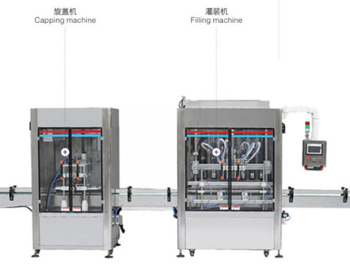 chaîne de production remplissante liquide de machine à étiquettes de capsulage 1000ml et