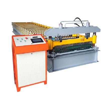 petit pain en acier de la couleur 15m/min formant la feuille ondulée de toit de machine