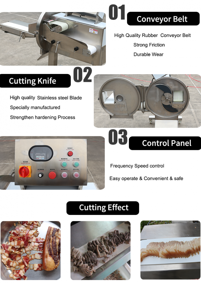 Découpeuse automatique réglable de viande